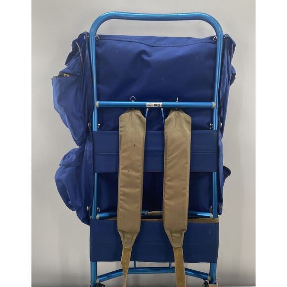 Vintage Blue World Famous Everest #231 Hiking Backpack & Magnesium Frame BLUE - Picture 10 of 12